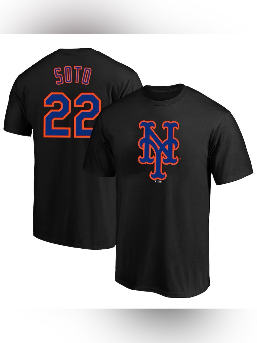 NWT Men's New York Mets Juan Soto 22 Fanatics Big & Tall Black T-Shirt Sz 2XLT
